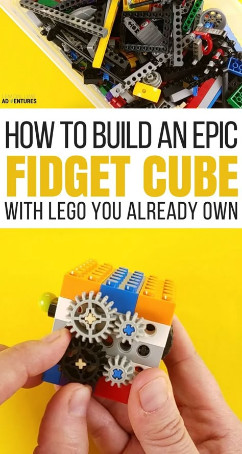 How to Build a DIY Fidget Cube With Lego You Already Own Lego Fidget, Lego Learning, Lego Challenge, Diy Lego, Lego Club, Lego Activities, Fidget Cube, Lego Craft, Kid Projects