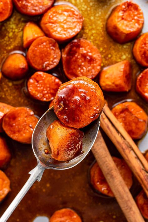 Melted Sweet Potatoes, Candied Roasted Sweet Potatoes, Melting Sweet Potatoes Recipe, Melting Sweet Potato Recipes, Melting Sweet Potatoes, Candied Sweet Potato Recipes, Thanksgiving Favorites, Potato Rounds, Shoe Cupcakes