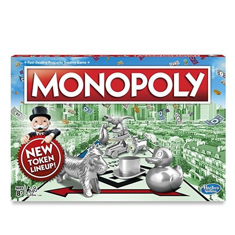 Hasbro Monopoly Classic Game Monopoly Board Game, Monopoly Board, Monopoly Game, Family Board Games, Board Games For Kids, Classic Board Games, Lego Marvel, Game Guide, Strategy Games