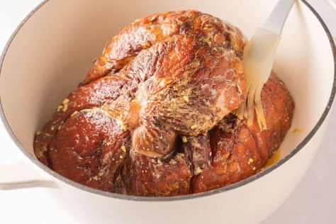 Dutch Oven Ham ⋆ Spiral Ham In Dutch Oven, Ham Butts In The Oven, Smithfield Ham Oven, Ham In Dutch Oven Baked, Pulled Ham In Oven, Bone In Ham Oven, Dutch Oven Ham Recipes, Boneless Ham In Oven, Ham In Dutch Oven