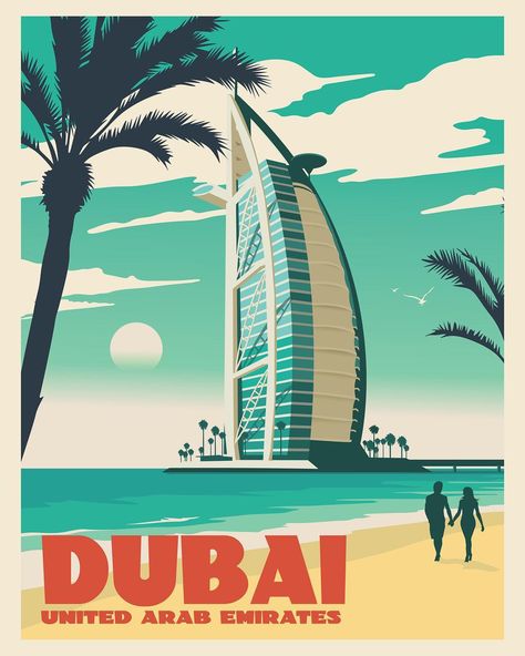 Dune Desert, Posters Decor, Fresh Morning, Poster Vintage Retro, Tourism Poster, Desert Safari, Vintage Poster Design, Retro Travel Poster, Art Deco Posters