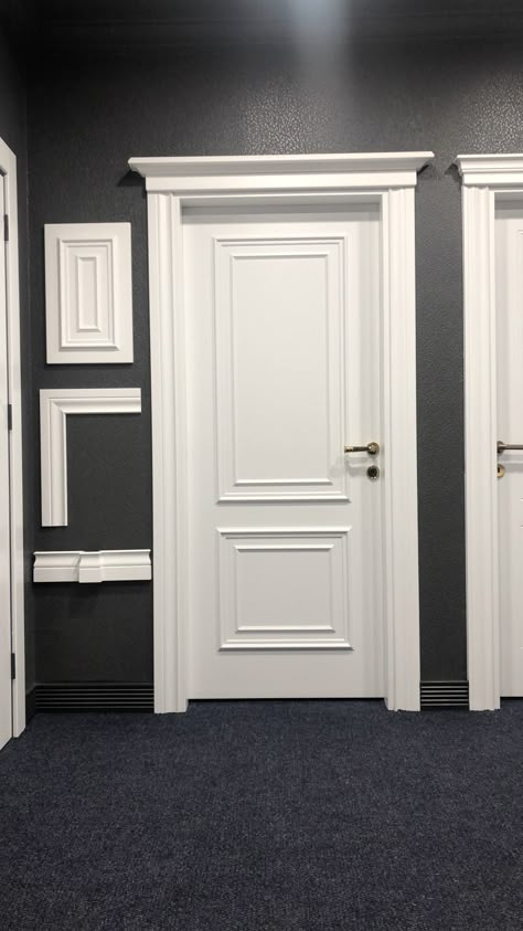 Wpc Door Design, Pintu Aesthetic, French Pavilion, Wpc Doors, Pintu Ganda, New Door Design, Classical Villa, Pintu Interior, Panelled Doors