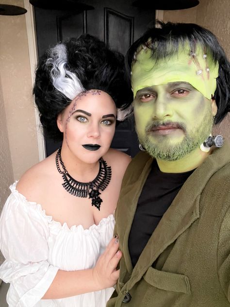 Frankenstein Cosplay, Frankenstein And His Bride, Couples Costumes Creative, Frankenstein And Bride, Frankenstein Costume, Elsa Lanchester, Christmas Comics, Frankenstein Monster, Couples Halloween Costume