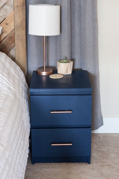 Ikea Nightstand Hack, Nightstand Hack, Ikea Malm Nightstand, Ikea Nightstand, Ikea Furniture Makeover, Nightstand Makeover, Hack Ikea, Table Ikea, Ikea Bedroom