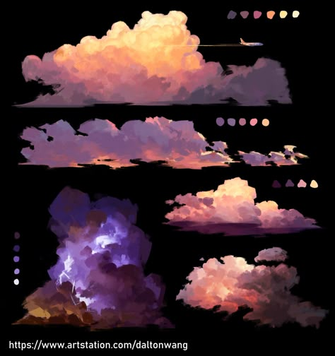 الفن الرقمي, Concept Art Tutorial, Digital Painting Techniques, Digital Art Beginner, Digital Painting Tutorials, Cloud Painting, Naha, Environment Concept Art, Digital Art Tutorial