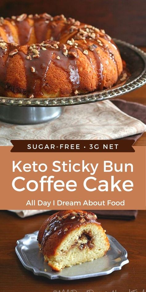 Keto Sticky Buns, Keto Honey Bun, 0 Carb Desserts, Almond Flour Cinnamon Coffee Cake, Keto Butter Pecan Cake, Almond Flour Apple Coffee Cake, Pecan Pie Bundt Cake, Almond Flour Coffee Cake, Keto Pecan Pie