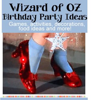 wizard of oz party Wizard Of Oz Birthday Party, Party Ideas Games, Birthday Party Theme Ideas, Wizard Of Oz Birthday, Wizard Oz, Wizard Of Oz Party, Food Favors, Camping Theme Birthday, Crafts Party