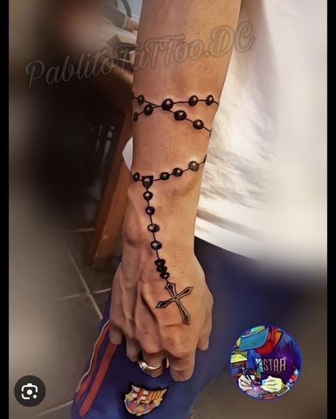 Small Dope Tattoos, Rosary Tattoo, Chain Tattoo, Aztec Tattoo Designs, Gangsta Tattoos, Taper Fade Haircut, Aztec Tattoo, Symbol Tattoos, Hand Tattoos For Guys