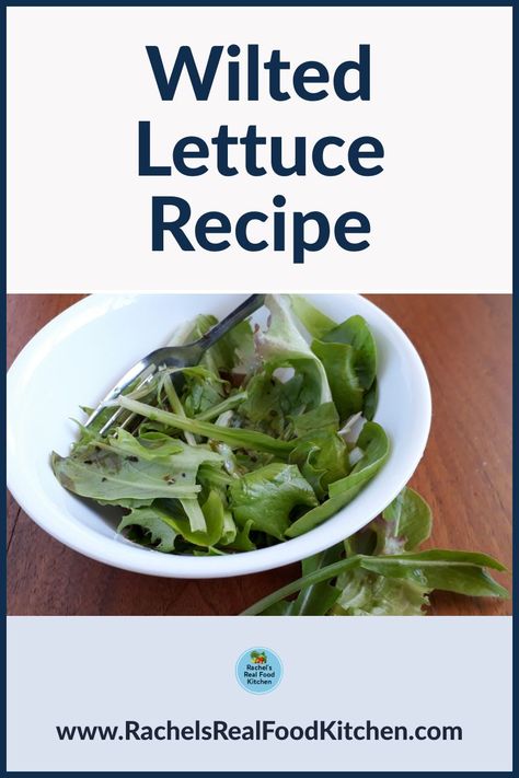 Wilted Lettuce Recipe, Kale Dishes, Lettuce Recipe, Lettuce Recipes, Wilted Lettuce, Vinegar Dressing, Vinegar And Water, Freshly Picked, Vegetarian Paleo