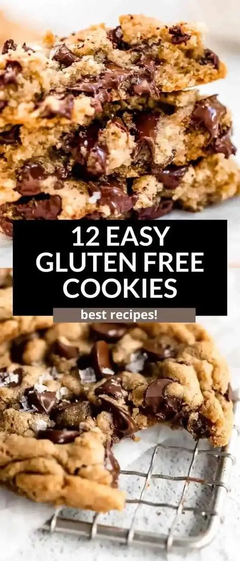 Find all of the best gluten free cookie recipes. From gluten free chocolate chip cookies, gluten free snickerdoodles to vegan peanut butter cookies, these cookie recipes are easy to make, dairy free and chewy. Easy Gluten Free Cookies, Gluten Free Cookies Easy, Best Gluten Free Cookies, Skillet Cookies, Vegan Gluten Free Cookies, Gluten Free Snickerdoodles, Gluten Free Cookie, Gf Cookies, Gluten Free Sugar Cookies