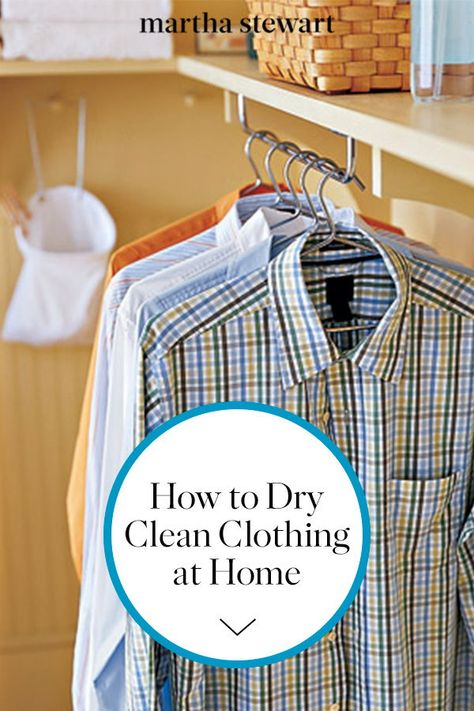 How to Dry Clean Clothing at Home | Once you know which clothes and stains are good candidates for an at-home cleaning—no single technique or product can take care of every spot and spill—you can dry clean many of them yourself without much effort or expense, in the comfort of your own laundry room.  #homekeeping #laundrytips #laundry #marthastewart Dry Cleaning Clothes, Cleaning Window Tracks, Home Maintenance Tips, Dry Cleaning At Home, Clean Baking Pans, Laundry Drying, Dry Cleaners, Laundry Hacks, Cleaning Schedule