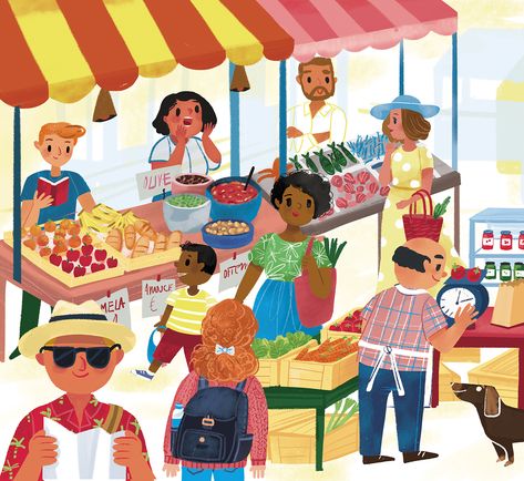 Mercato (1) | Giovana Medeiros Autobiographical Comics, Story Books Illustrations, Fantasy Books To Read, Book Illustration Art, Advocate Art, Doll Shop, Art Licensing, Illustration Digital, Children's Book Illustration