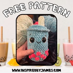 Boba Tea Crochet Pattern Free, Crochet Boba Tea Free Pattern, Boba Crochet Pattern, Tea Crochet Pattern, Boba Crochet, Tea Crochet, Chicken Coloring Pages, Tag Template Free, Chicken Coloring