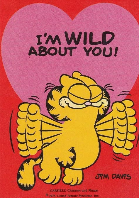 Garfield Pictures, Garfield Images, Garfield Cat, Vintage Valentines, Orange Cat, Lasagna, I Love You, Snoopy, Love You