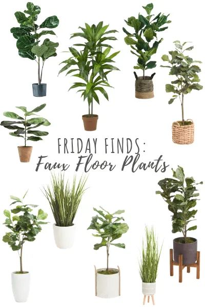 Faux Floor Plants, Fig Tree In Pot, Tree In Pot, Mcm House, Faux Grass, Fiddle Leaf Fig Tree, Floor Plants, Cement Pots, Potted Trees