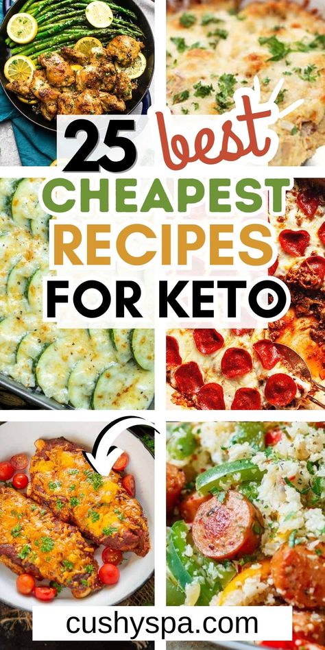 Enjoy delicious low budget meals with our easy keto recipes. Perfect for those looking for cheap dinners that fit seamlessly into the keto lifestyle. Biggest Loser Recipes, Low Carb Diet For Beginners, Dairy Free Keto Recipes, Cheap Keto, Cyclical Ketogenic Diet, Meals Cheap, Dairy Free Keto, Keto On A Budget, Ketogenic Diet Food List