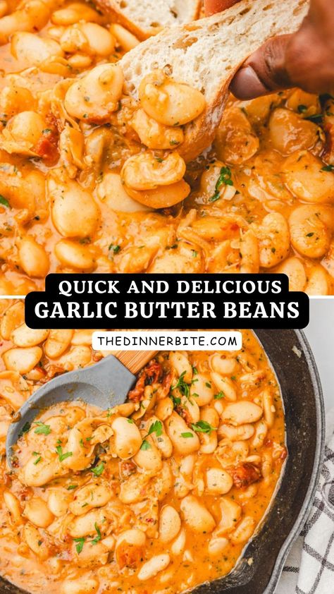 Imagine a world where flavor and efficiency meet. Where you can enjoy a hearty, nutritious meal in the least possible time. Presenting 'Epicurean Delights: Quick and Delectable Garlic Butter Beans'. This recipe is a testament to the art of quick, delicious cooking, making your kitchen odoriferous with the aroma of freshly roasted garlic and buttery beans, all within minutes. A feast for your senses awaits! Vegetarian Butter Beans Recipe, Braised Butter Beans, Baked Butter Beans Recipe, Butterbean Recipes Vegan, Easy Butter Beans Recipe, Greek Butter Beans Recipe, Creamy Butter Beans, Butter Bean Recipes, Butterbean Recipes