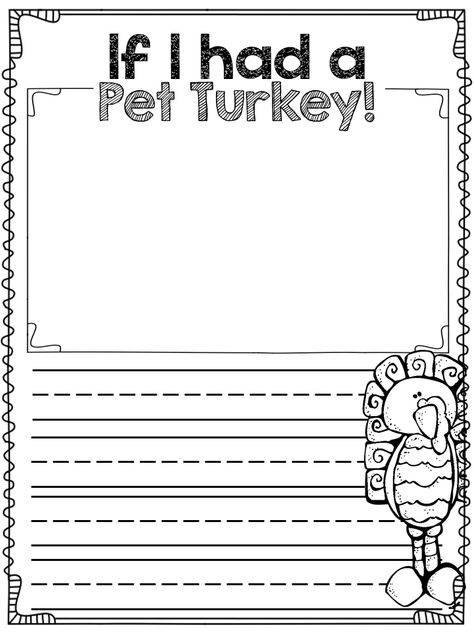 Turkey Writing First Grade, Turkey Activities First Grade, Fall Writing Activities Kindergarten, Thanksgiving Handwriting Activities, Thanksgiving Writing Grade 1, Second Grade Thanksgiving Activities, Thanksgiving In Classroom, Thanksgiving Writing Activities Grade 3, Thanksgiving Activities 2nd Grade