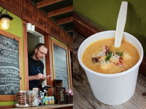 Slide Show: Portland's Hot Soup Carts | Portland Monthly Portland Food, Food Carts, Food Truck Business, Hot Soup, Food Cart, Couch Potato, Slide Show, Eat Local, Soul Food