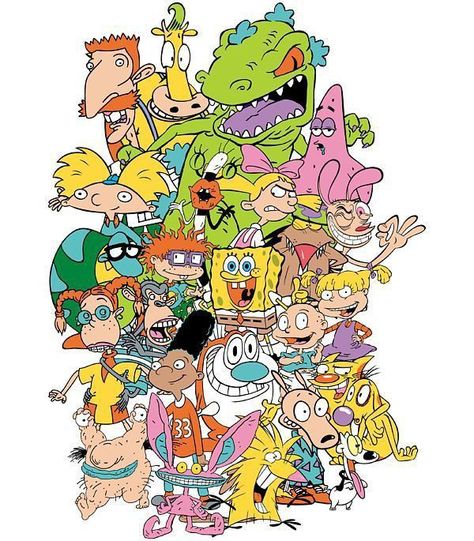 Nickelodeon 90s, 90s Wallpaper, Nickelodeon Cartoons, Classic Cartoon Characters, 90s Cartoons, 90s Cartoon, 80s Cartoons, Cool Wallpapers Cartoon, Cute Shirt Designs