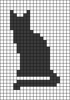 Black Cat Perler Bead Patterns, Alpha Patterns Crochet Black And White, Crochet Ideas Black Yarn, Black Cat Alpha Pattern, Black And White Crochet Tapestry Pattern, Small Grid Art, Cute Tapestry Crochet Patterns, Pixel Alpha Pattern, Alpha Patterns Black And White