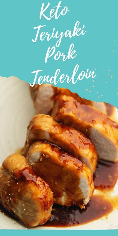 Keto Teriyaki Chicken Crock Pot, Crock Pot Teriyaki Pork Tenderloin, Teriyaki Marinade For Pork Tenderloin, Low Carb Pork Tenderloin, Low Carb Teriyaki Chicken Stir Fry, Keto Pork Tenderloin, Keto Teriyaki, Pork Fillet Recipes, Keto Creamed Spinach