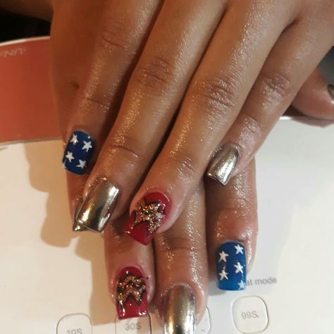 Wonder Woman Nails Acrylic, Wonder Woman Nails, Nails Acrylic, Wonder Woman, Wonder, Nails, Beauty