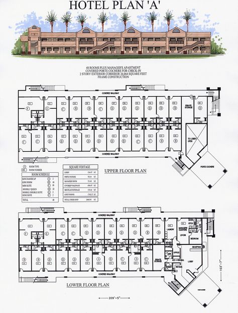 Plan A Motel Project Architecture, Motel Plan Design, Motel Design Floor Plans, Motel Architecture Plan Design, Motel Plan Architecture, Motel Design Plan, Hotel Plan Architecture Projects, Hotel Project Architecture, Motel Design