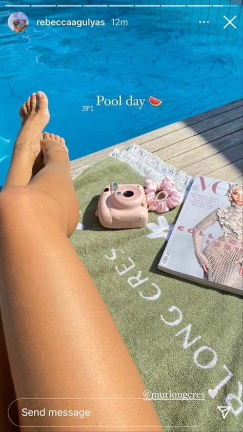 Pool Story Ideas Instagram, Pool Day Instagram Story, Pool Day Aesthetic Instagram Story, Aesthetic Swimming Pool Pics, Swimming Pool Aesthetic, Swimming Pool Aesthetic Photo Ideas, Insta Photo Ideas Swimming Pool, Pool Tanning, Travel Instagram Ideas