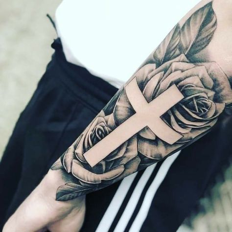 Negative Space Tattoo, Floral Back Tattoos, Cross Tattoo For Men, Men Tattoos Arm Sleeve, Forarm Tattoos, Upper Arm Tattoos, Greek Tattoos, Arm Band Tattoo, Best Sleeve Tattoos