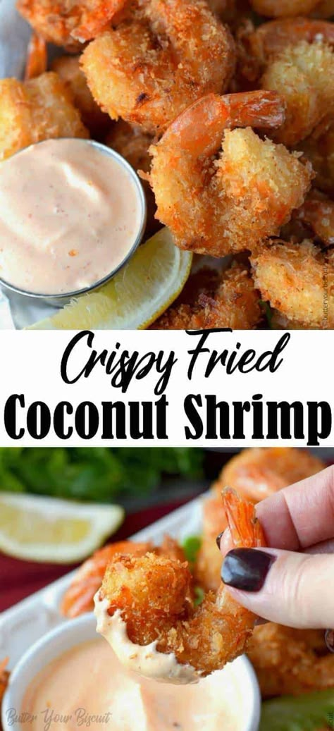 Crispy Fried Coconut Shrimp Fried Coconut Shrimp Recipe, Mayo Dipping Sauce, Coconut Shrimp Sauce, Shrimp Dipping Sauce, Coconut Shrimp Recipe, Mint Syrup, Coconut Shrimp Recipes, Sriracha Mayo, Grilled Shrimp Recipes