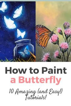 How To Paint Monarch Butterfly, How To Paint A Butterfly Step By Step, Painting Butterflies Acrylic, Easy Butterfly Painting On Canvas, Butterfly Painting Easy, Butterfly On Canvas, Paint A Butterfly, Butterfly Step By Step, Butterfly Acrylic Painting