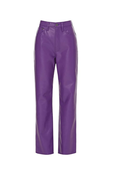 Purple Leather Pants Outfit, Purple Leather Pants, Leather Pants Outfit Winter, Pants Outfit Winter, Leather Pants Outfit, Outfit Zara, Purple Pants, Rent The Runway, Recycled Leather