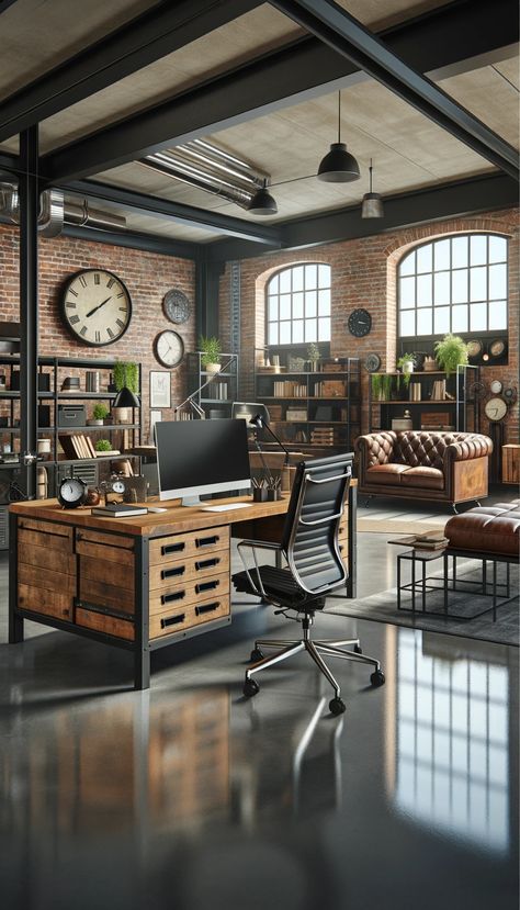 Industrial style desk