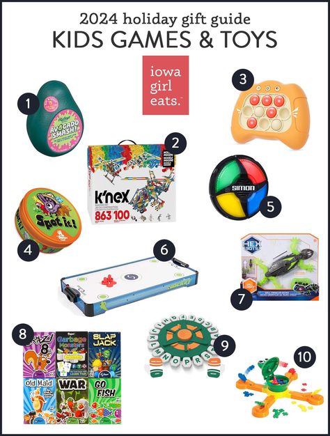 2024 Kids Toy and Game Gift Guide — Fun for Years to Come Top Kids Toys 2024, Holiday Gift Guide Kids, How To Cook Burgers, Stocking Stuffers For Women, Top Kids, Stocking Stuffers For Kids, Wooden Cards, Kids Gift Guide, Interactive Cards