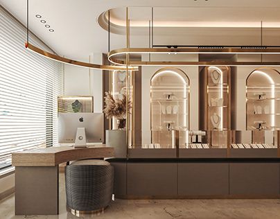 Gold Store Interior Design, Ceiling Design Showroom, Modern Jewelry Store Interior, Gold Shop Interior Design, Small Gold Shop Interior Design, Jewelry Shop Interior Design, Jewellery Showroom Interior Design, Jewellery Shop Interior Design, Jewelry Shop Interior