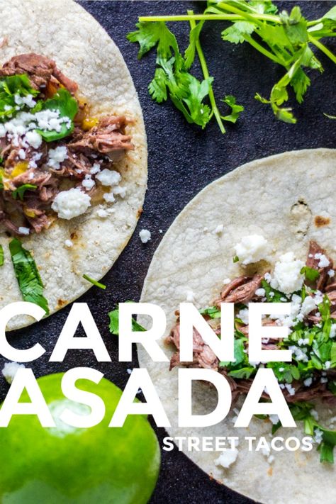 A bit like a slow cooker recipe without the slow cooker, these carne asada street tacos cook low and slow in a dutch oven until they are absolutely irresistible! Carne Asada Street Tacos, Asada Street Tacos, Flaming Gorge, Homemade Rubs, Weekend Cooking, Slow Cooker Recipe, Dutch Oven Recipes, Street Tacos, Skirt Steak