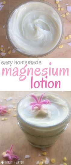 DIY magnesium lotion is super easy to make and has so many benefits for the body including better sleep, muscle relaxation, nerve calming, and more! This magnesium lotion recipe has only five ingredients and is extra moisturizing for the skin. Diy Magnesium Lotion, Magnesium Lotion Recipe, Diy Beauty Blender, Magnesium Cream, Magnesium Lotion, Lotion Recipe, Body Butters Recipe, Diy Lotion, Muscle Relaxation