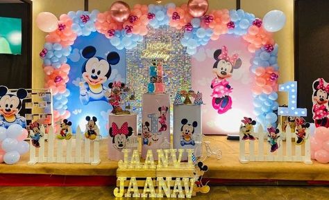 Birthday decor 🥳 Mickey mouse theme 💙🪩😍 Book now = 9399941970 DM = @rahul_t.p.p #thepartyplanner #sagarmp15 #mp Mickey Mouse Theme Party, 1st Birthday Decoration, Mickey Mouse Birthday Decorations, Mickey Mouse Theme, Happy Ganesh Chaturthi Images, Wedding Stage Design, Ganesh Chaturthi Images, 1st Birthday Decorations, Happy Ganesh