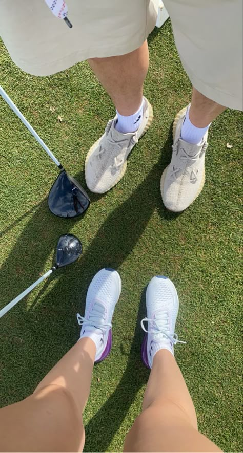 Golfing Couple Pictures, Golf Relationship Goals, Cute Golf Couples Pictures, Golf With Boyfriend, Couple Golfing Aesthetic, Golf Girlfriend Aesthetic, Golf Couple Goals, Golf Couple Aesthetic, Golf Couple Pictures