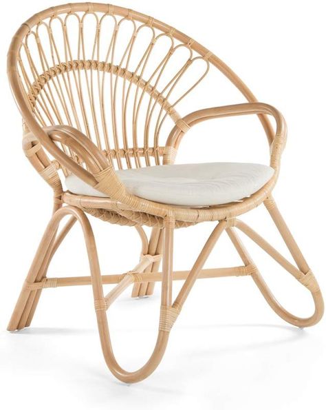 Amazon.com: Kouboo 1110016 Armchair Round Rattan Loop Armhair with Seat Cushion, Natural Color, Large,: Kitchen & Dining Wooden Plane, Wooden Toys Plans, Rattan Armchair, Dream Place, Papasan Chair, Built In Bookcase, Seat Cushion Covers, Chaise Design, Rattan Chair