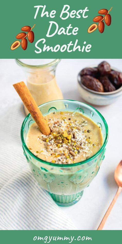 Medjool Date Smoothie Recipes, Protein Shake Recipes With Dates, Healthy Date Smoothie Recipes, Vanilla Date Smoothie, Dates Smoothie Recipes, Hormone Recipes, Smoothie With Dates, Greek Yogurt Smoothie Recipes, Date Syrup Recipes