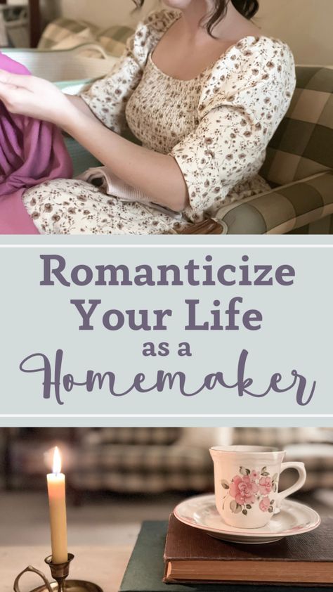 Romanticize Your Life as a Homemaker #romanticizeyourlife #romanticizinglife #homemaking #homemaker #christianwife #stayathomemom #stayathomewife #joyfulhomemaking #beautyinthemundane #joyinthemundane #femininehomemaker #embracingfemininity #femininewife #beautifulhomemaking Childless Homemaker, How To Be A Homemaker, Homemaker Outfit Ideas, Cottagecore Homemaking, Romanticize Cleaning, Christian Homemaking Aesthetic, Homemaker Outfit, Homemaking Books, Homemaking Motivation