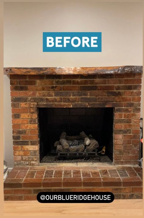 We recently moved into a new house and the fireplace was not our style. If you’re considering a brick fireplace makeover DIY, then you probably know what I’m talking about. A fireplace can be a beautiful focal point in a living room, but outdated brick fireplaces tend to be more of an eyesore. #fireplace #diy Brick Fireplace Redo, Fireplace Makeover Diy, Update Brick Fireplace, Brick Fireplace Mantles, Brick Fireplace Remodel, Black Tile Fireplace, Brick Fireplace Decor, Black Brick Fireplace, Exposed Brick Fireplaces