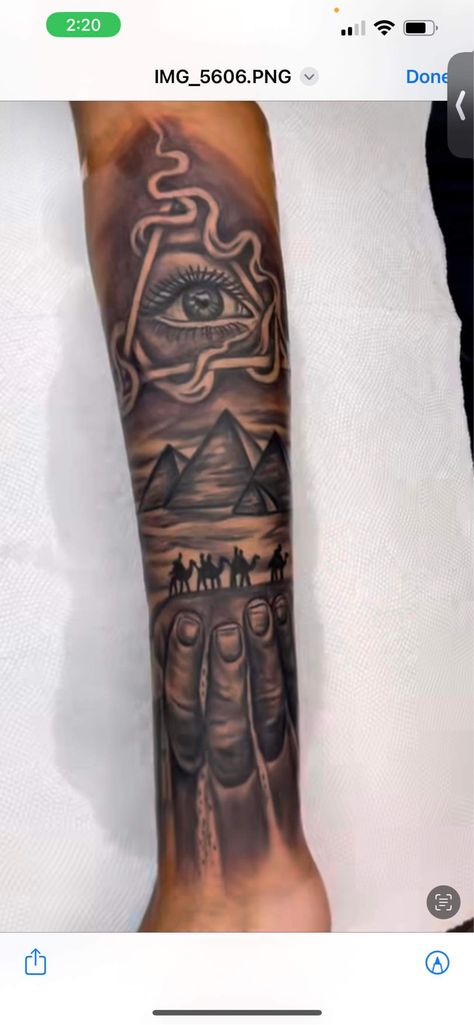 Africa Tattoos Men Sleeve, Red Tattoo Men Forearm, Spiritual Tattoos For Men Forearm, Full Calf Tattoo, Arm Tattoo Black Men, Forearm Men Tattoos, Trap Tattoos Men Forearm, Forearm Tattoo Black Men, Leg Tats For Men