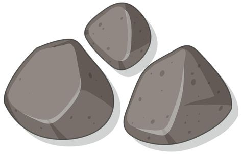 Rock Clipart, Gray Rock, Granite Stone, Backgrounds Free, Drawing Tips, Graphic Resources, White Background, Vector Free, Clip Art