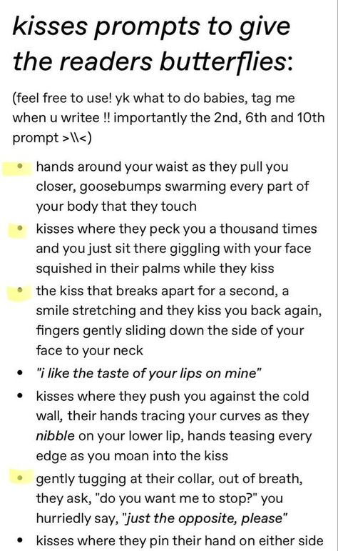 #kiss #lesbian #ideas #journal #writing #PROMPTS Writing Embarrassment, Kisses Prompts, Soft Prompts, Fanfic Prompts, Writing Expressions, Savage Comebacks, Ideas Journal, Writing Inspiration Tips, Clever Comebacks