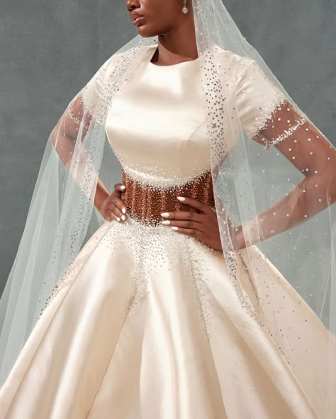 Pistis Ghana, Dreamy Wedding Dress, Satin Ball Gown, Wedding Dress Collection, Civil Wedding Dresses, Fancy Wedding Dresses, Wedding Dress Couture, Stunning Gowns, Civil Wedding