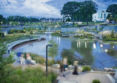 Atlanta Beltline, Architecture Foundation, Urban Landscape Design, Image 3d, Urban Park, Lake Park, Lake Landscape, Landscape Features, Parking Design