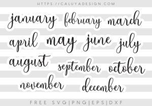 Caluya Design, Crafts By Month, Crafts Cricut, Cricut Svgs, Cricket Projects, Free Svgs, Cricut Expression, Silhouette Diy, Month Stickers